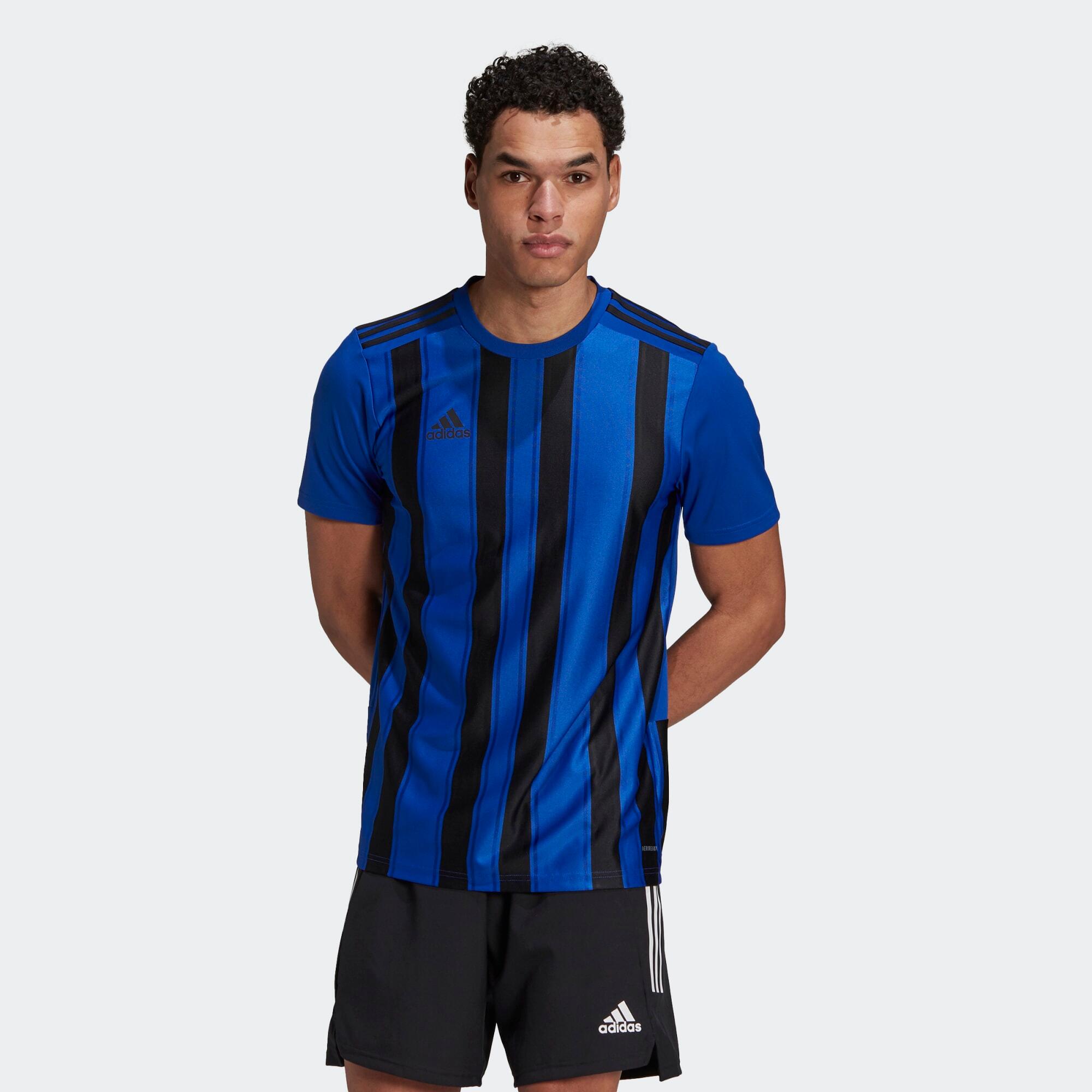 T-Shirt Homem Adidas Striped 21 Azul 3/5
