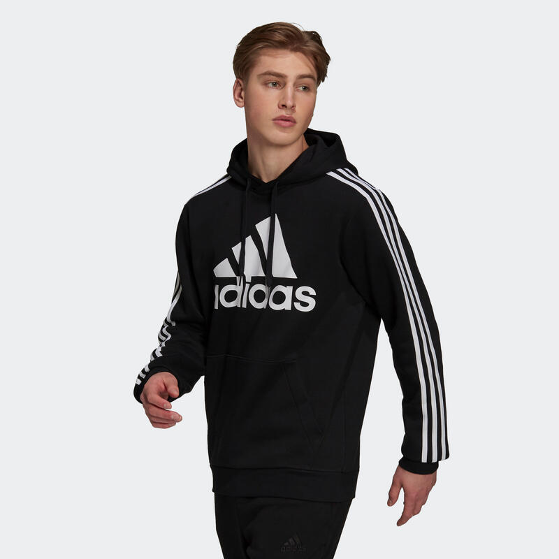 Essentials Fleece 3-Stripes Logo Hoodie