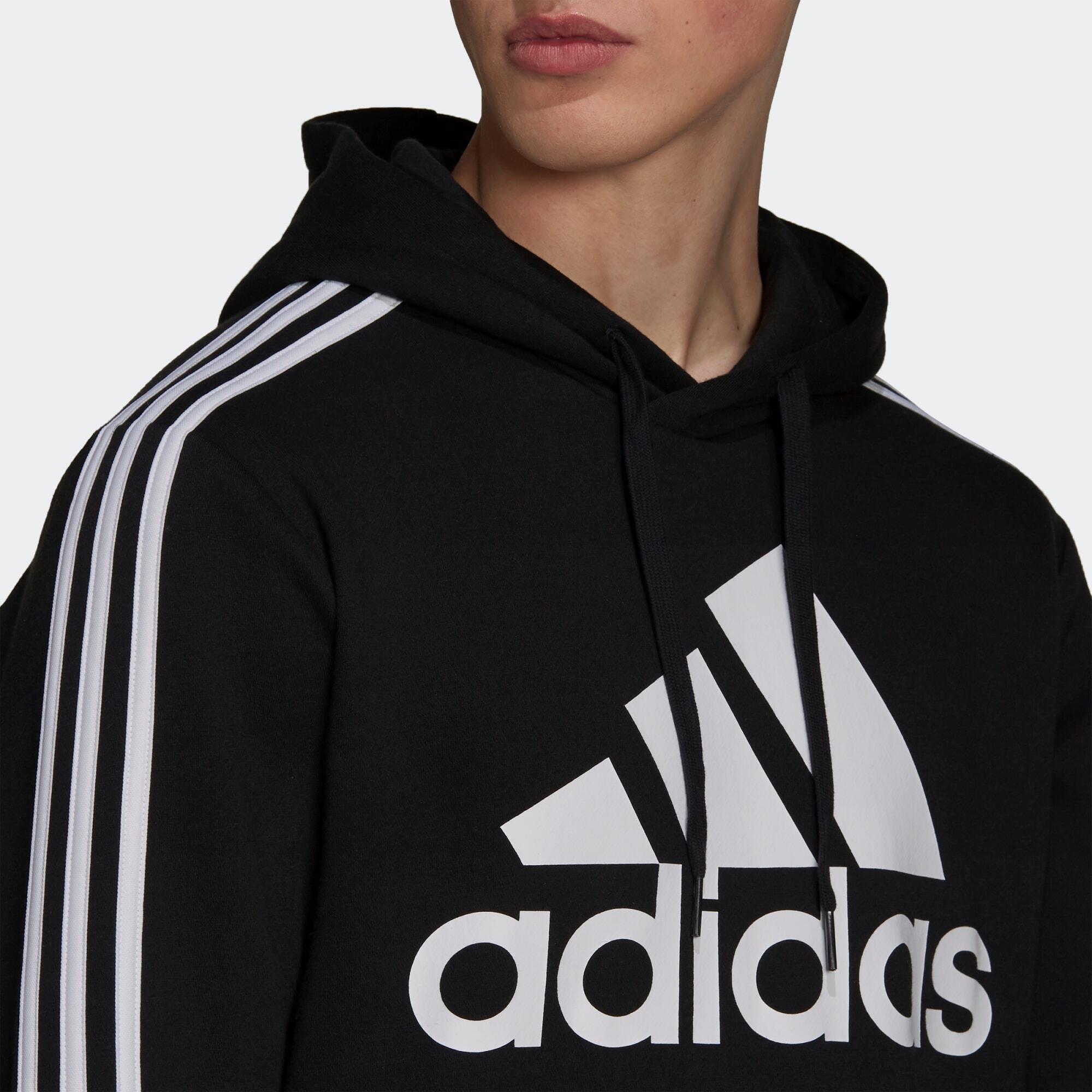 Felpa con cappuccio Essentials Fleece 3-Stripes Logo 5/5