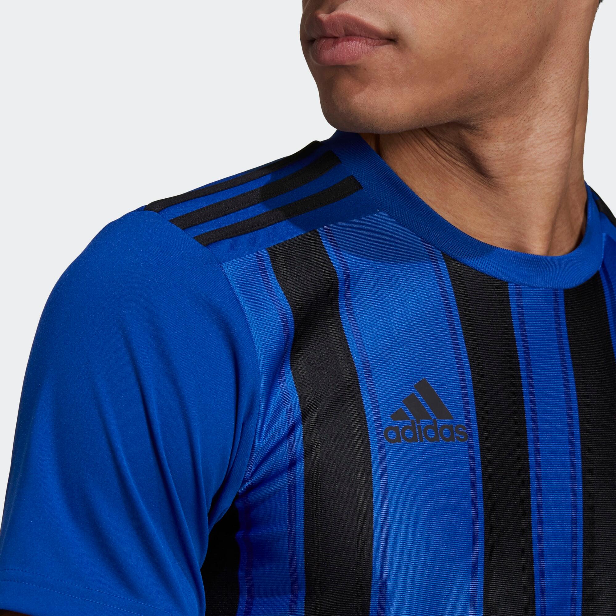 T-Shirt Homem Adidas Striped 21 Azul 5/5