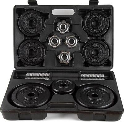 Zipro gietijzeren halterset in koffer