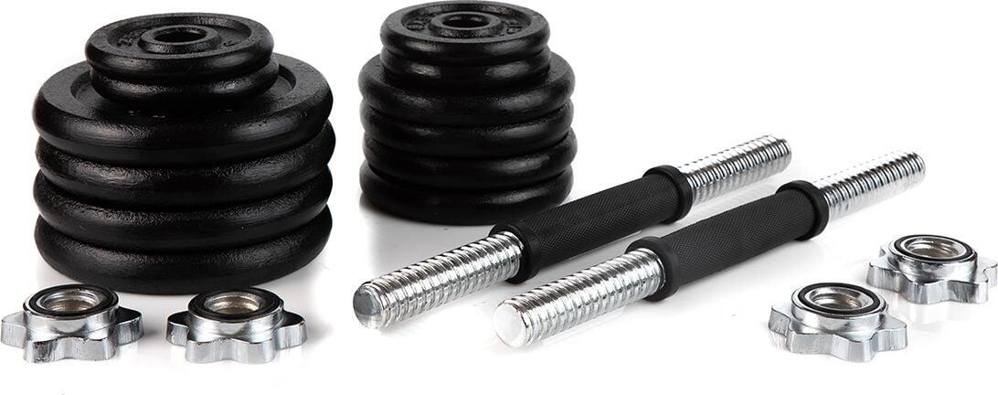 Kit Valigetta Allenamento 15 Kg FARAM – Dischi In Ghisa E Manubri Diametro 25 Mm, Per Fitness Fai-da-te