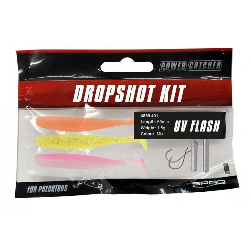 Kit Leurres souples Spro PowerCatcher Dropshot (UV Flash)