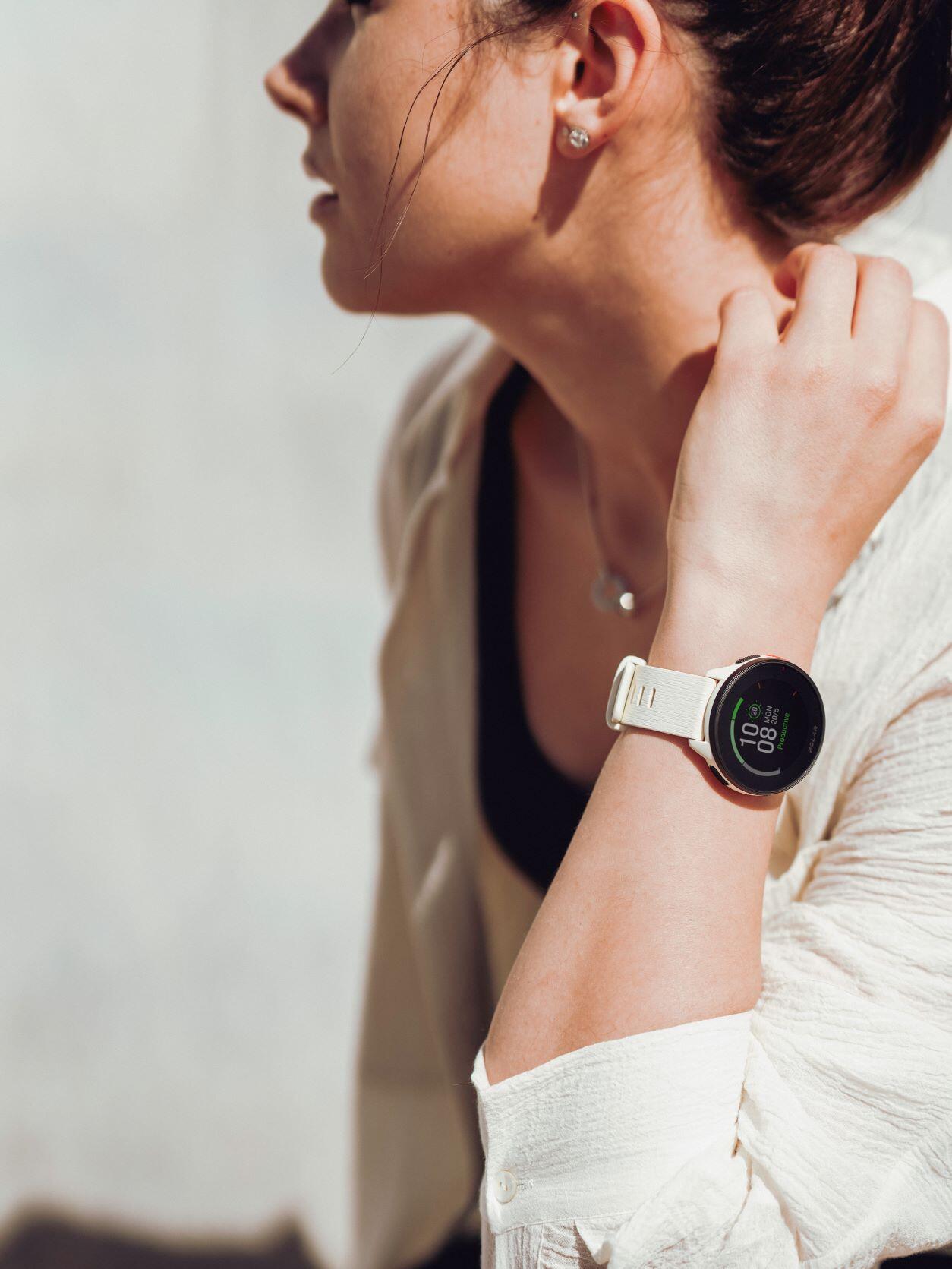 GPS Running Watch Polar Pacer Cloud White