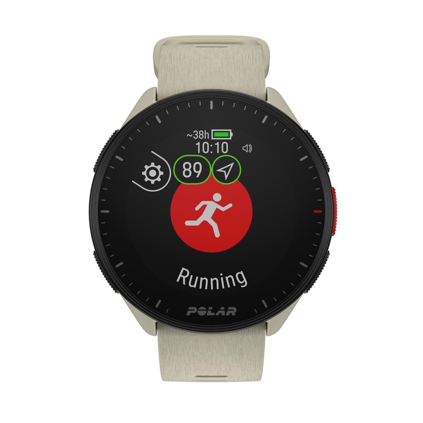 GPS Running Watch Polar Pacer Cloud White