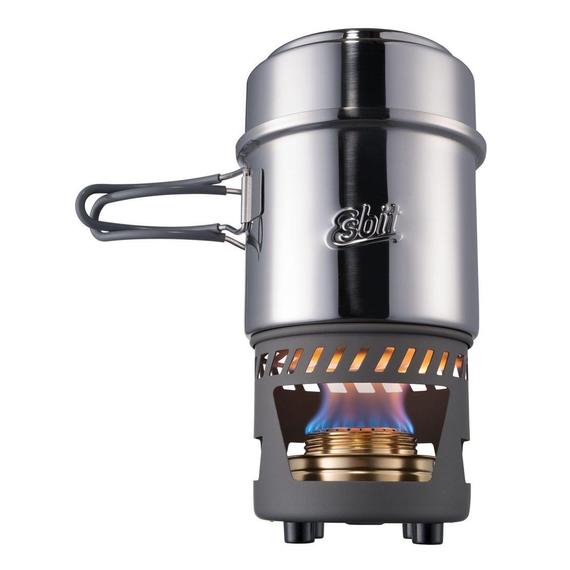 ESBIT Set di cottura Spirit Mini fornello da Campeggio fornelli Impilabile acciaio