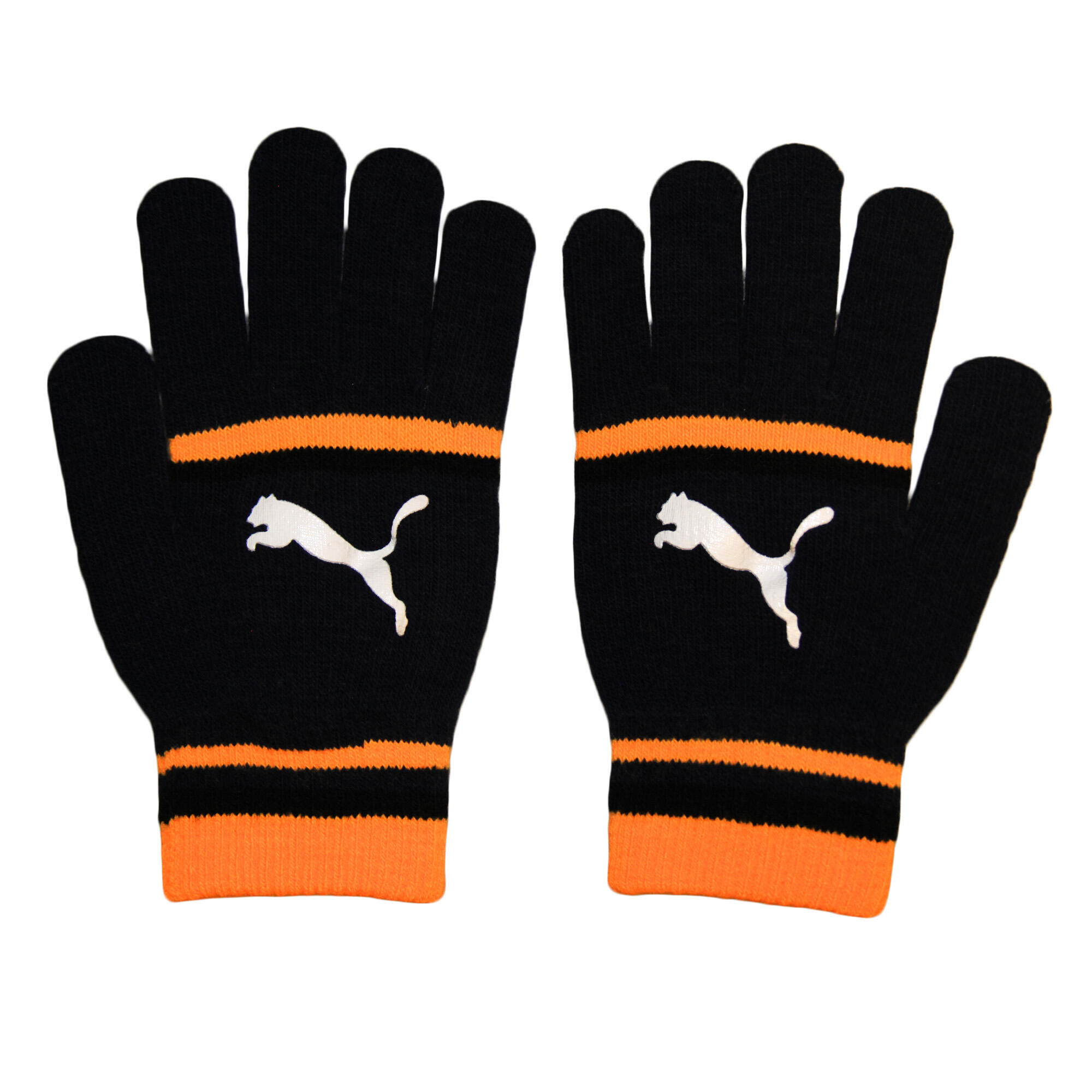 PUMA Womens/Ladies Striped Gloves (Black/Orange)