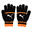 Mit Streifen Handschuhe Damen Schwarz/Orange