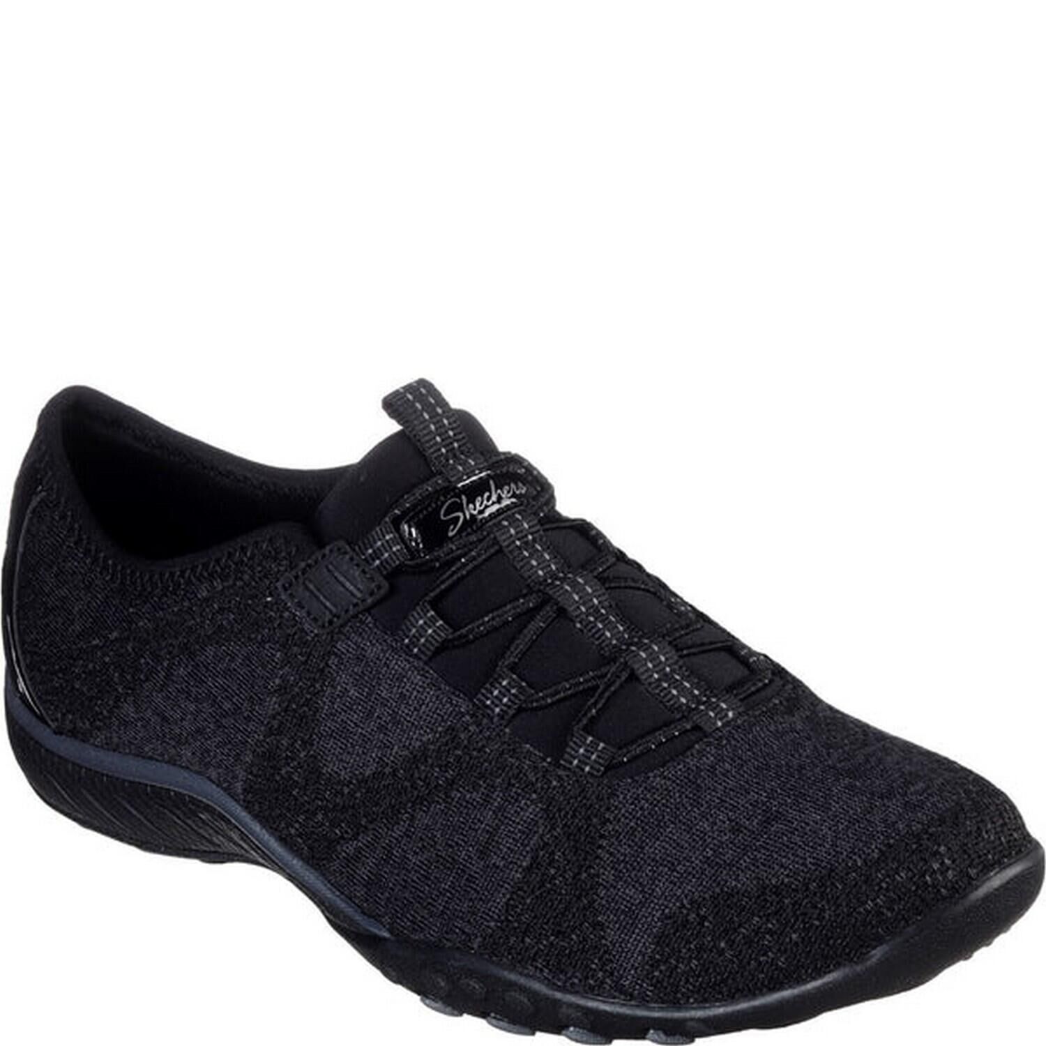 SKECHERS Womens/Ladies Breathe Easy Trainers (Black)