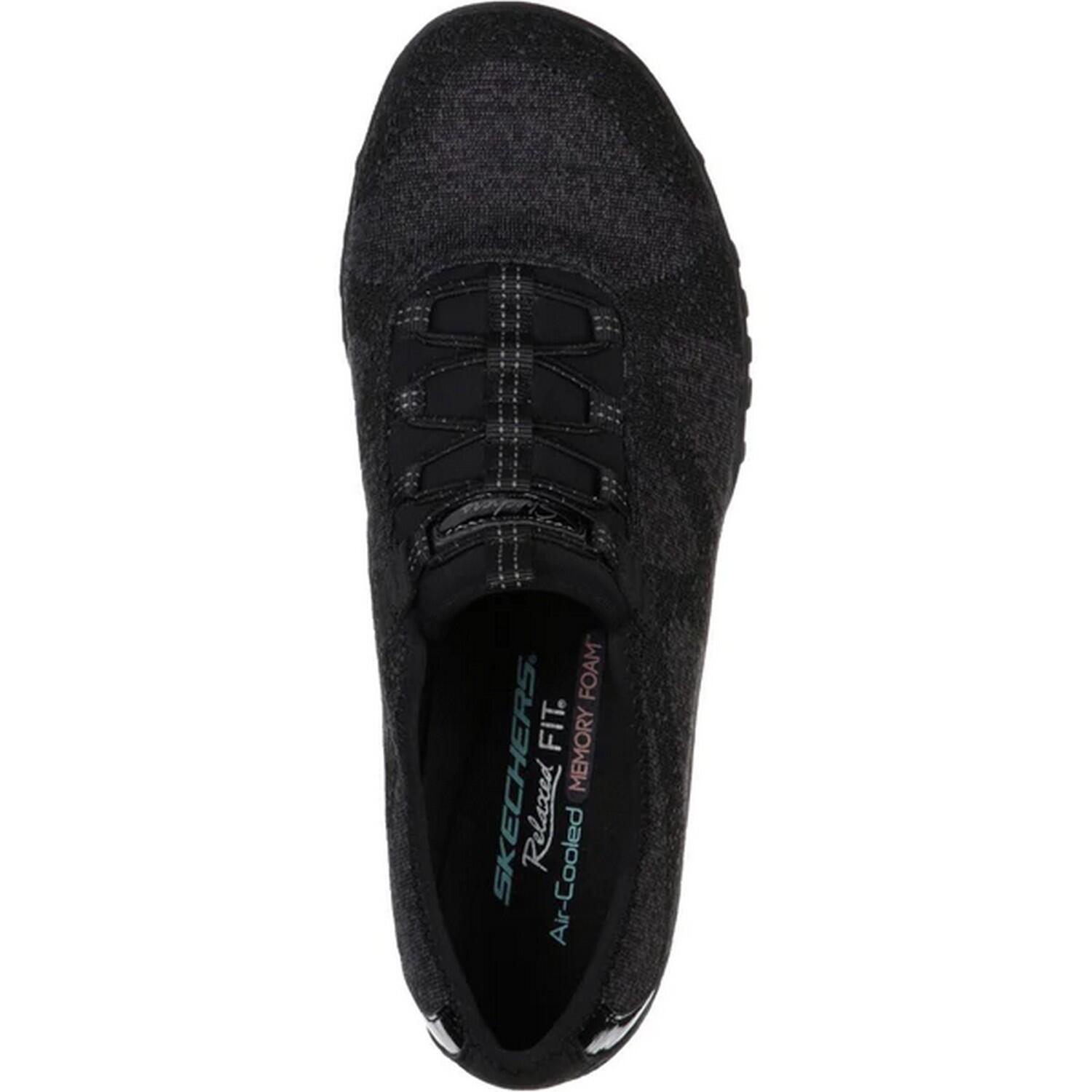 Womens/Ladies Breathe Easy Trainers (Black) 3/5