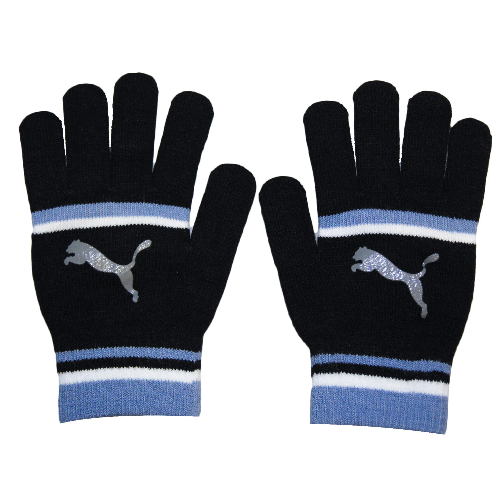 PUMA Womens/Ladies Striped Gloves (Black/Blue)