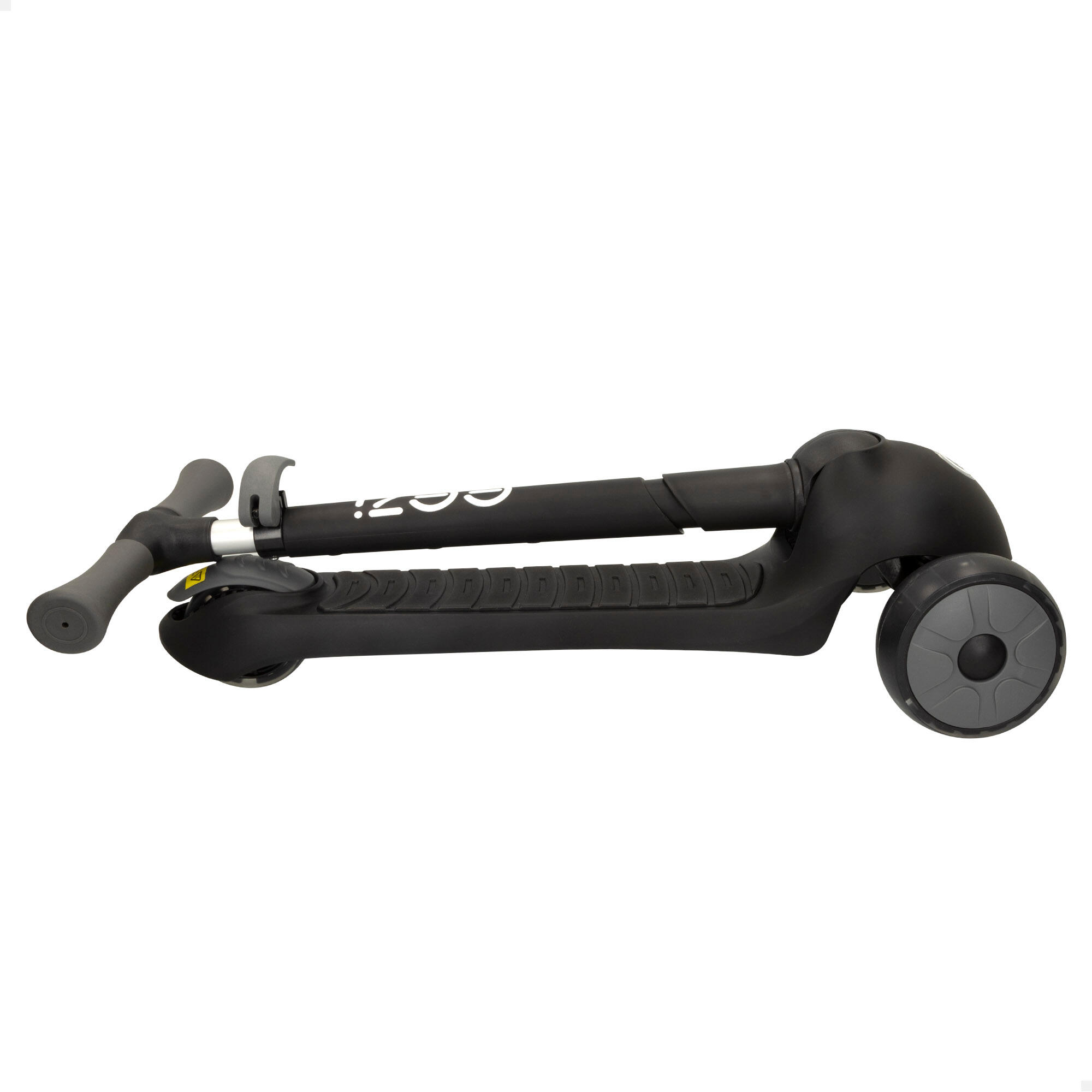 Scooter à 3 roues noir avec éclairage et guidon pliant EEZI 4/5