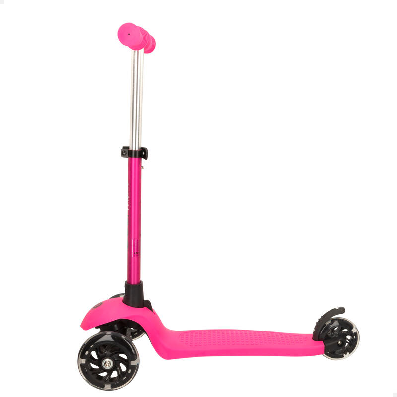 Patinete 3 ruedas fucsia c/manillar desmontable EEZI