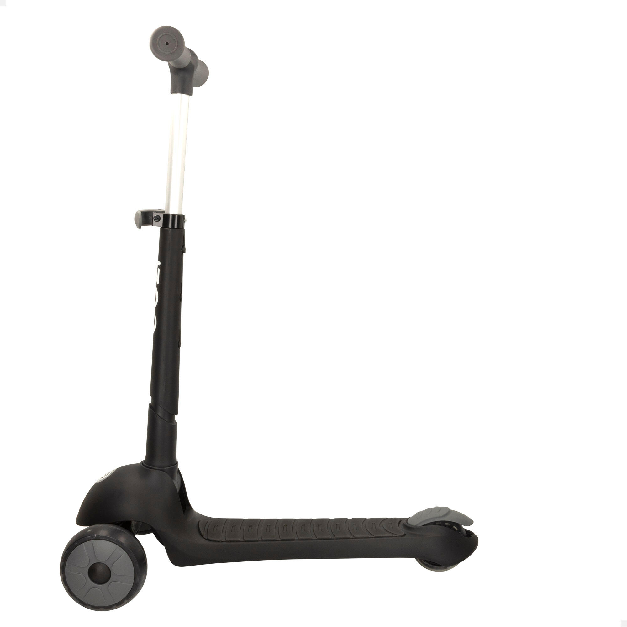 Scooter à 3 roues noir avec éclairage et guidon pliant EEZI 2/5