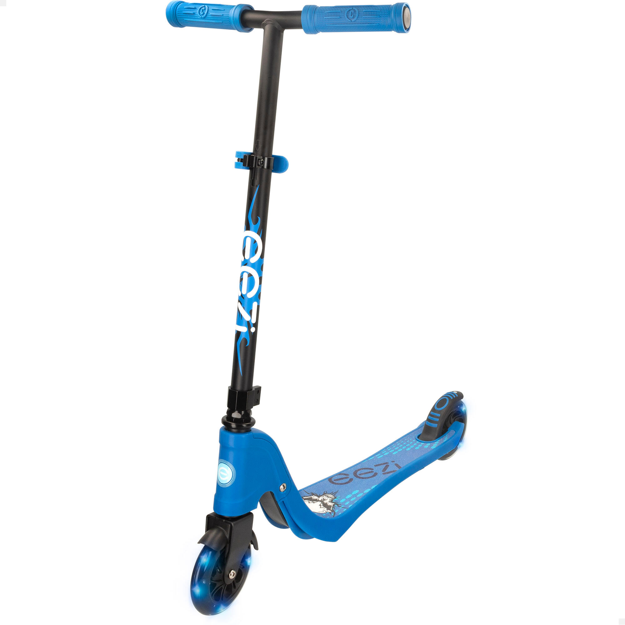 Trotinete de 2 rodas com luzes azul EEZI