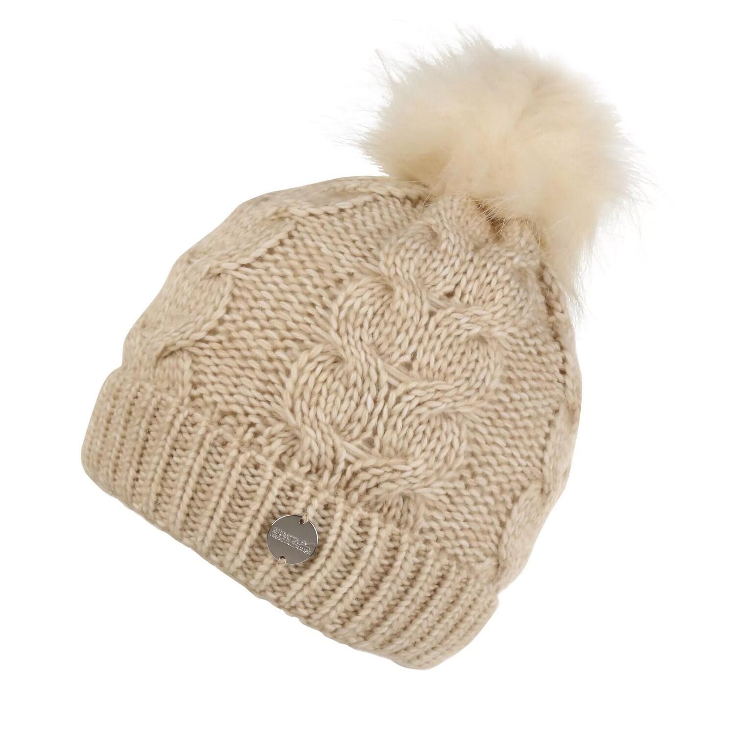 Cappello A Cuffia Pon Pon Donna Regatta Lovella III Vaniglia Chiaro 2/4