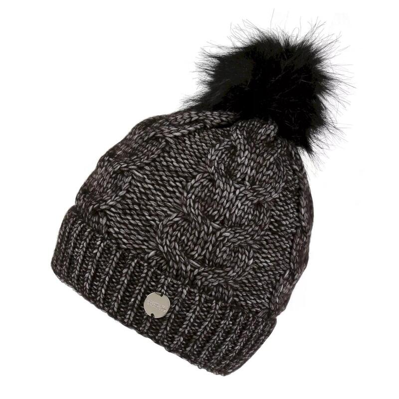 Gorro Beanie Lovella III Borla para Mujer Negro