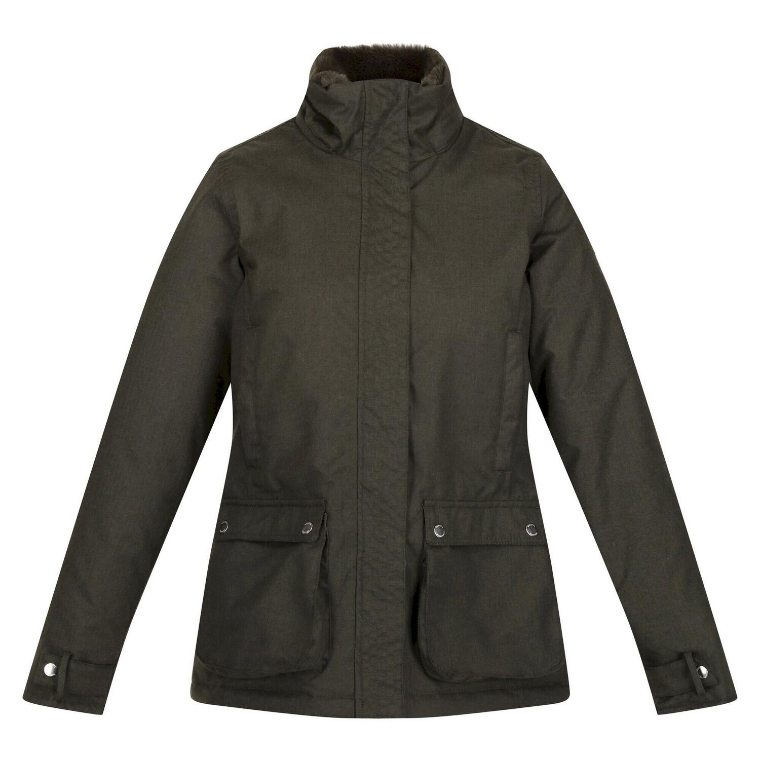 Womens/Ladies Leighton Waterproof Jacket (Dark Khaki) 1/5