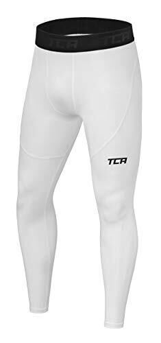 TCA Boys' Performance Base Layer Compression Leggings - Pro White