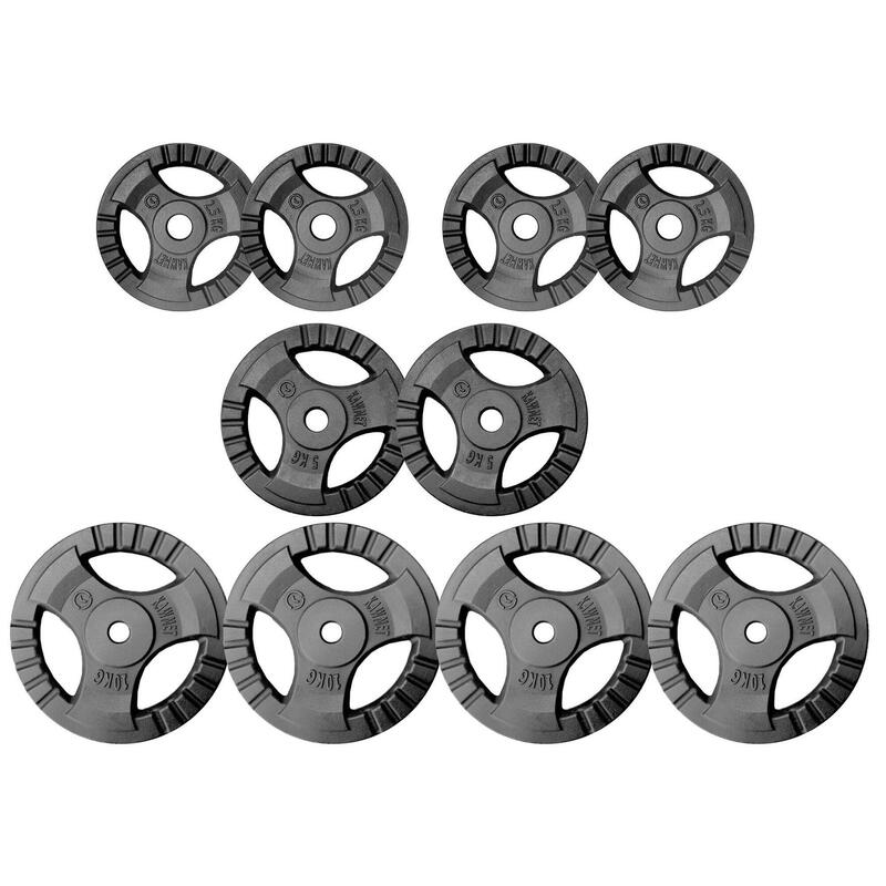 Ławka do wyciskania 3w1 biała + sztanga żeliwna regulowana (zestaw 100 kg 30mm)