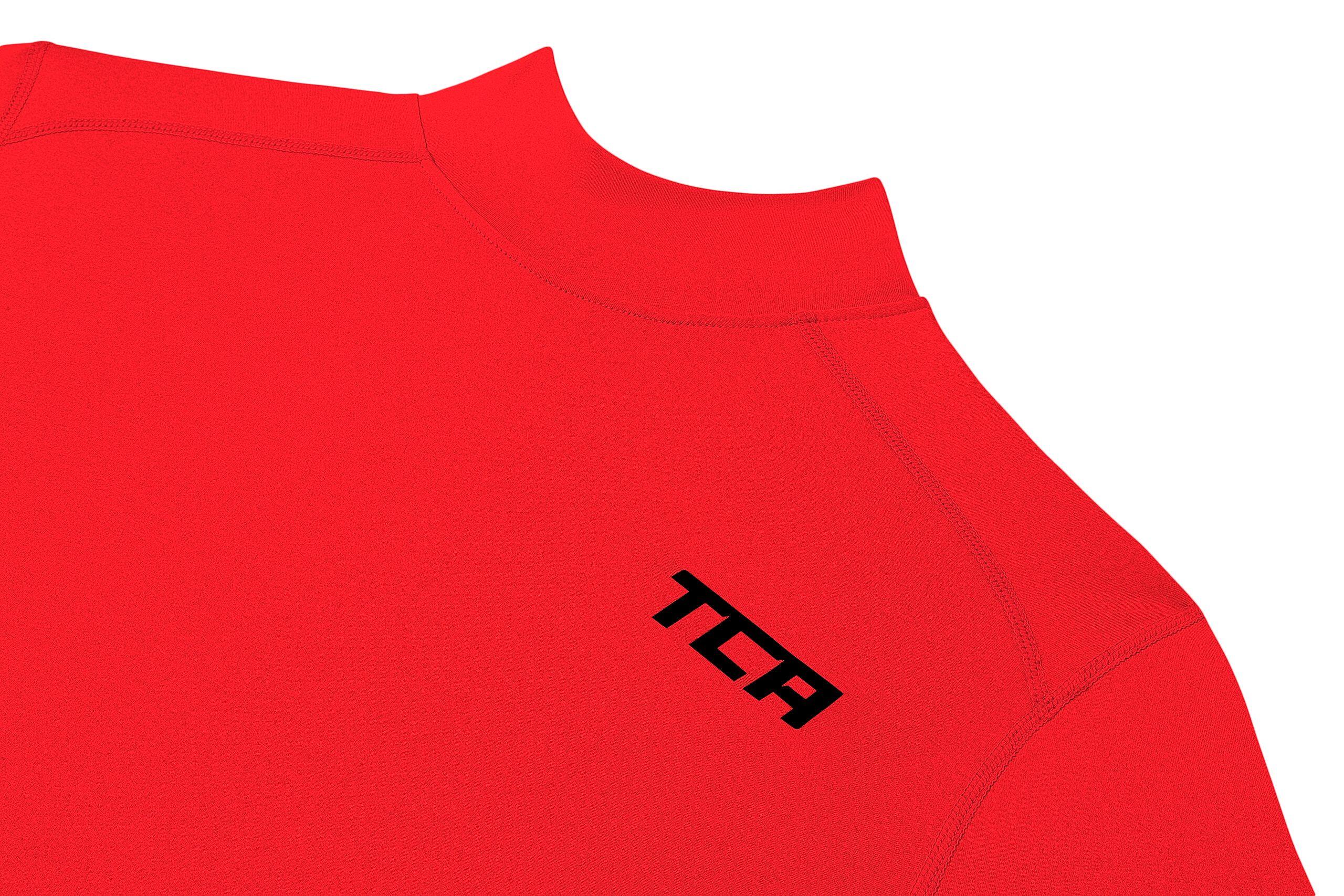 Boys' Performance Base Layer Compression Top - Mock - High Risk Red 4/5