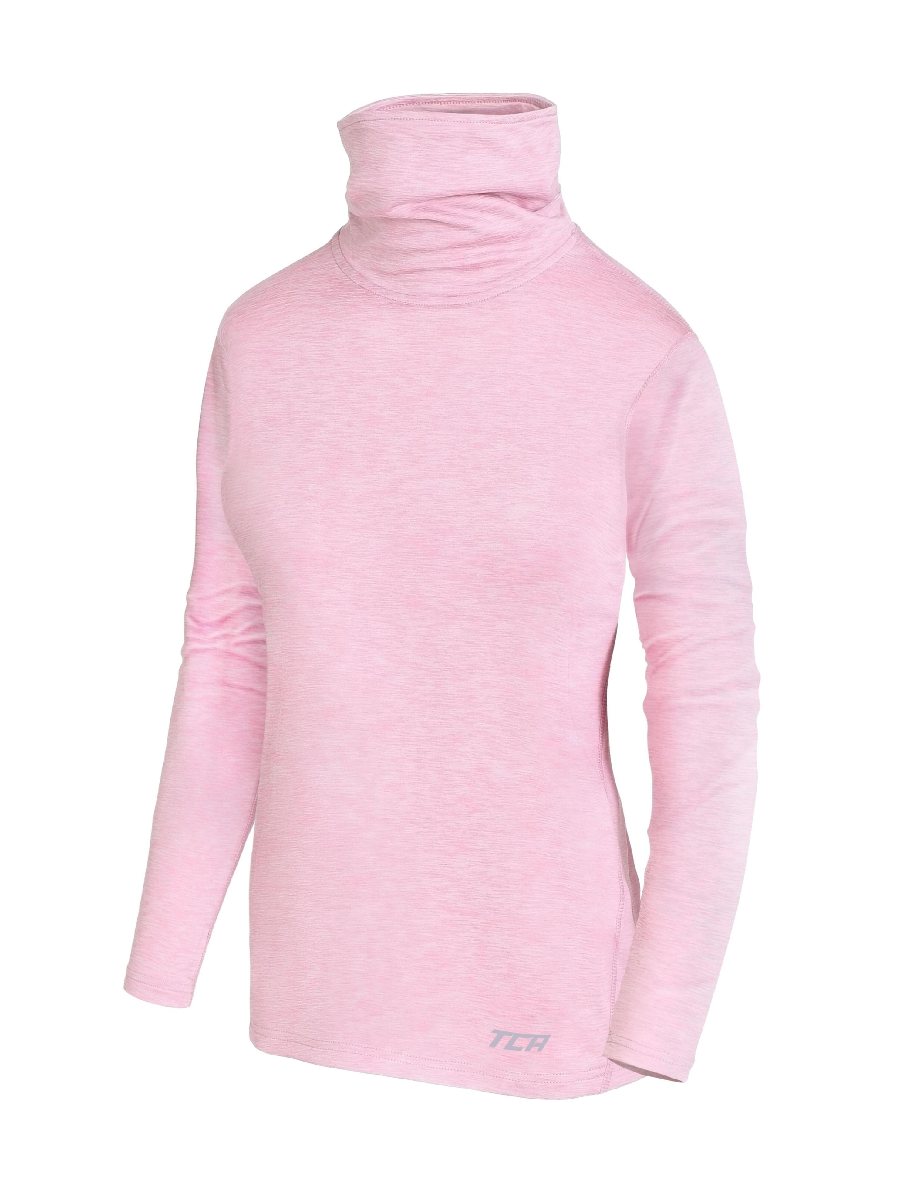 TCA Girls' Thermal Funnel Neck Top - Sweet Lilac Marl