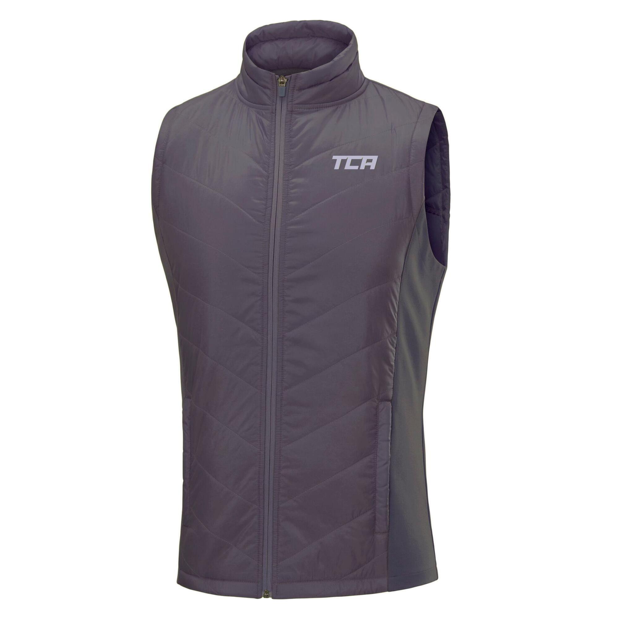 TCA Men's Excel Winter Gilet with Zip Pockets - Gothic Grape