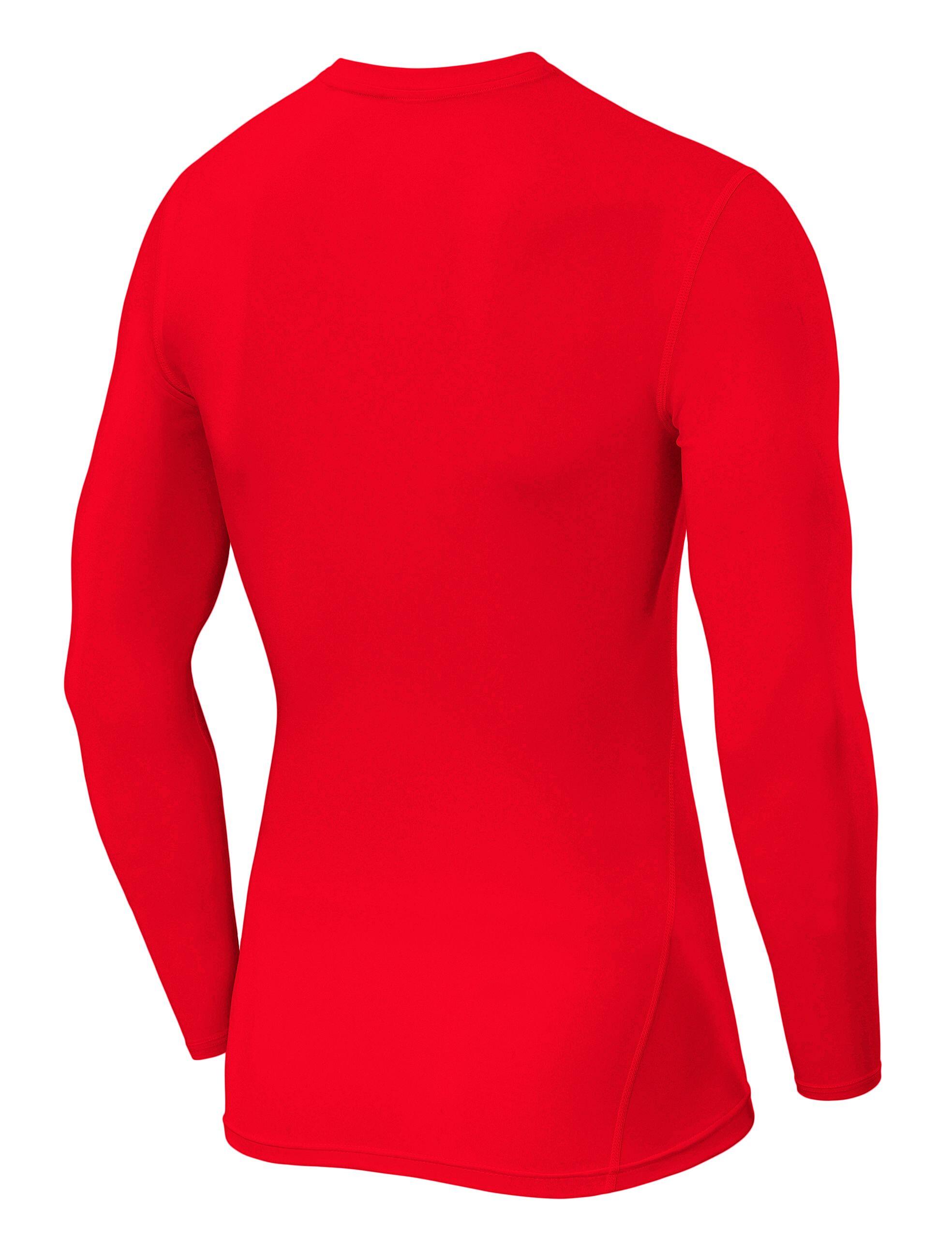 Boys' Performance Base Layer Compression Top - High Risk Red 3/5