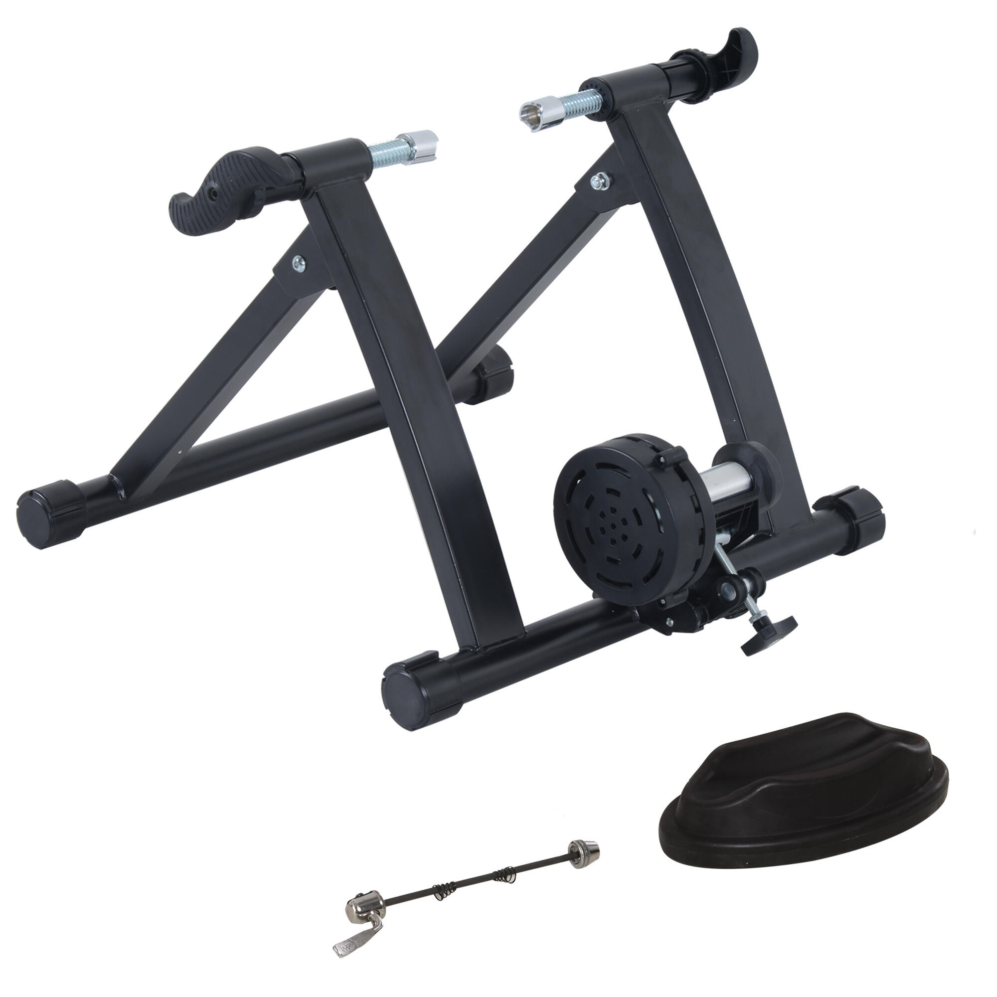 Rodillo Entrenamiento Bicicleta HOMCOM 54.5x47.2x39.1 cm Negro 1/7
