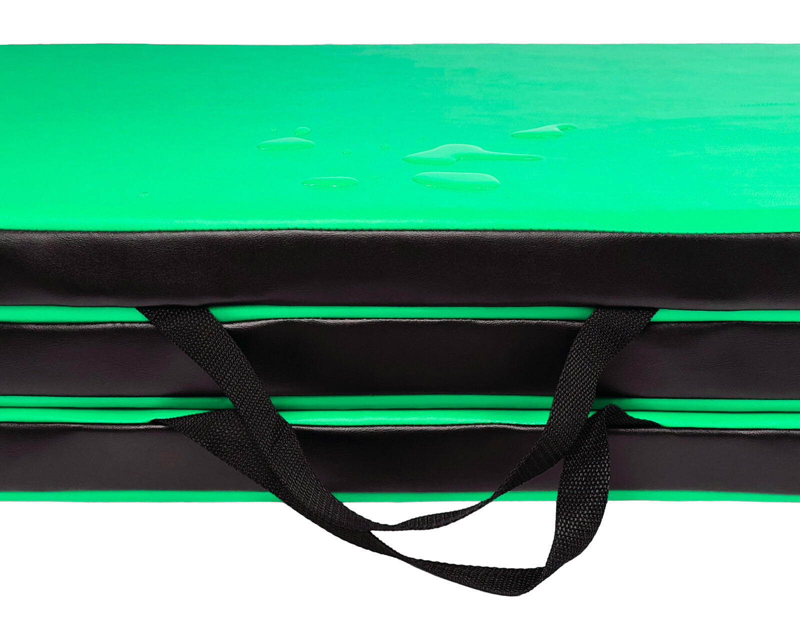 Materac gimnastyczny składany UNDERFIT 195 x 100 x 5 cm miękki zielony 4/6