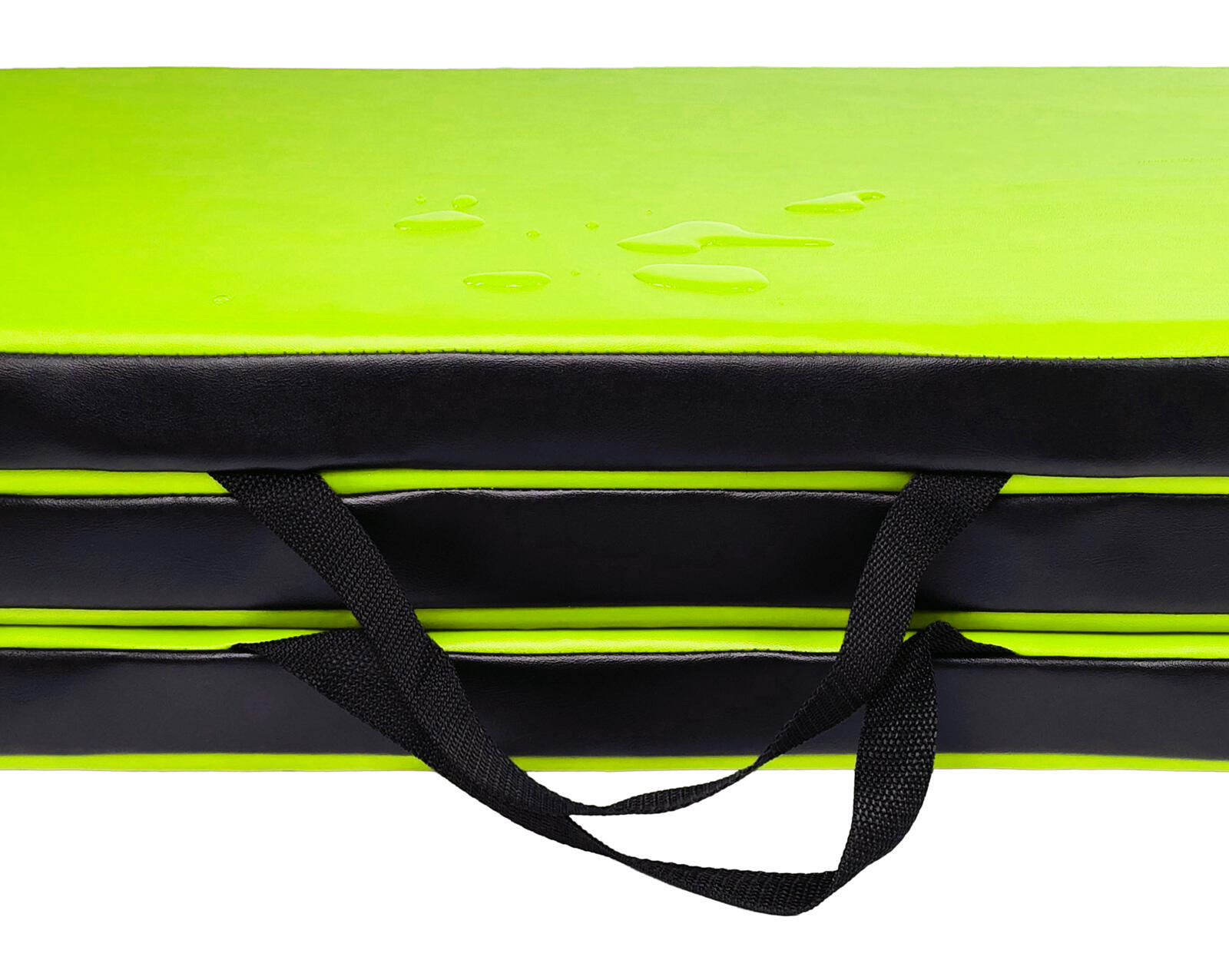 Materac gimnastyczny składany UNDERFIT 195 x 100 x 5 cm miękki seledynowy 4/6