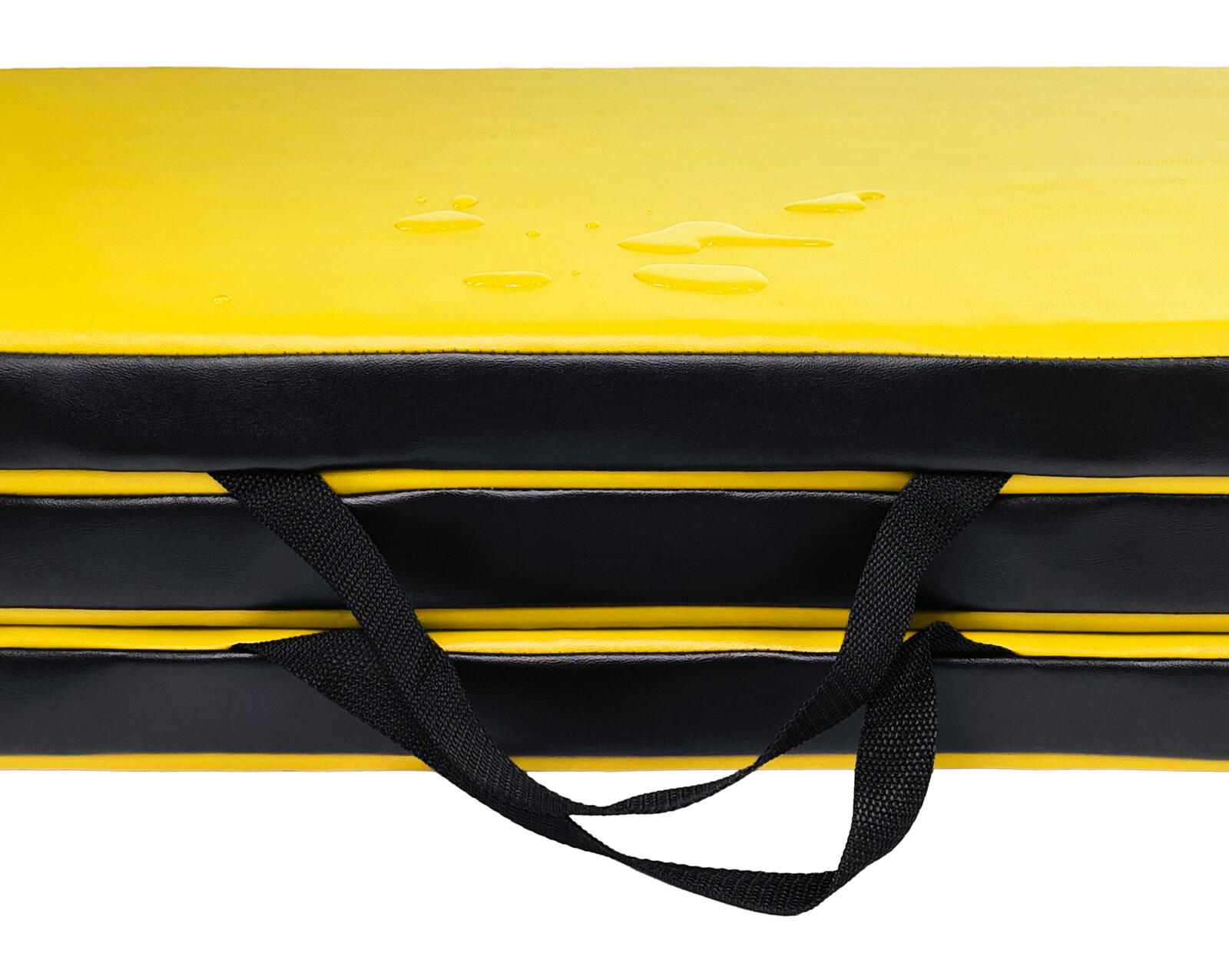 Materac gimnastyczny składany UNDERFIT 195 x 100 x 5 cm miękki żółty 4/6