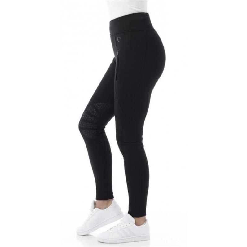 Winter Damen Reitleggings Silikon Kniebesatz DOLOMYT schwarz