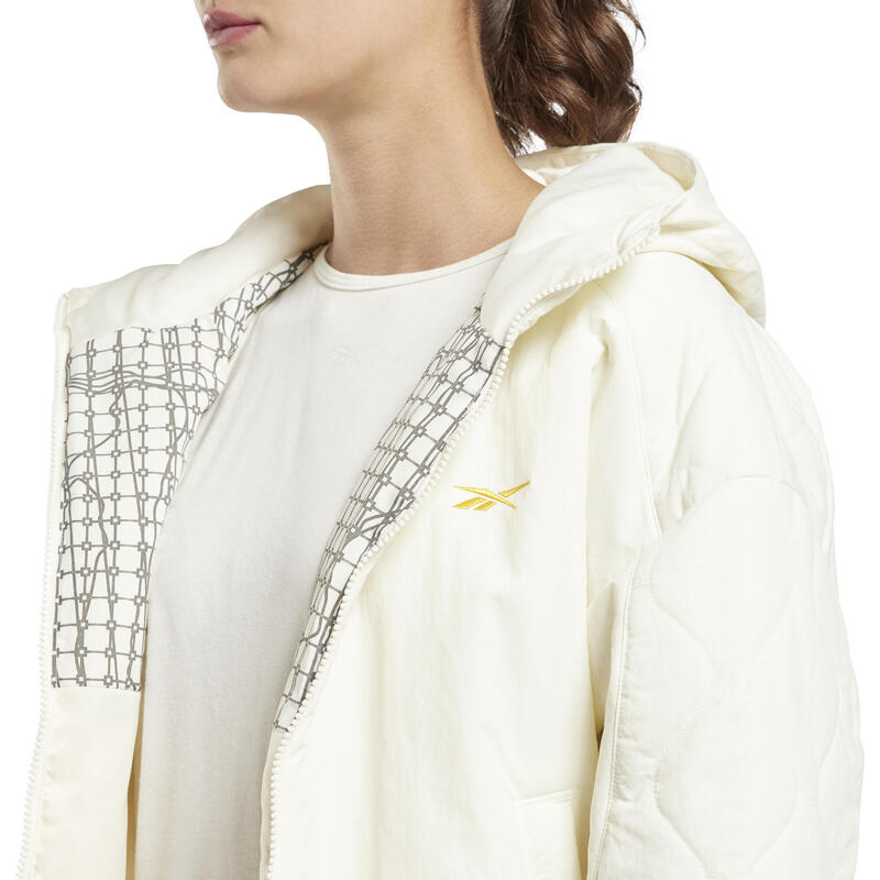 Chaqueta con capucha y cremallera para mujer Reebok Thermowarm+Graphene