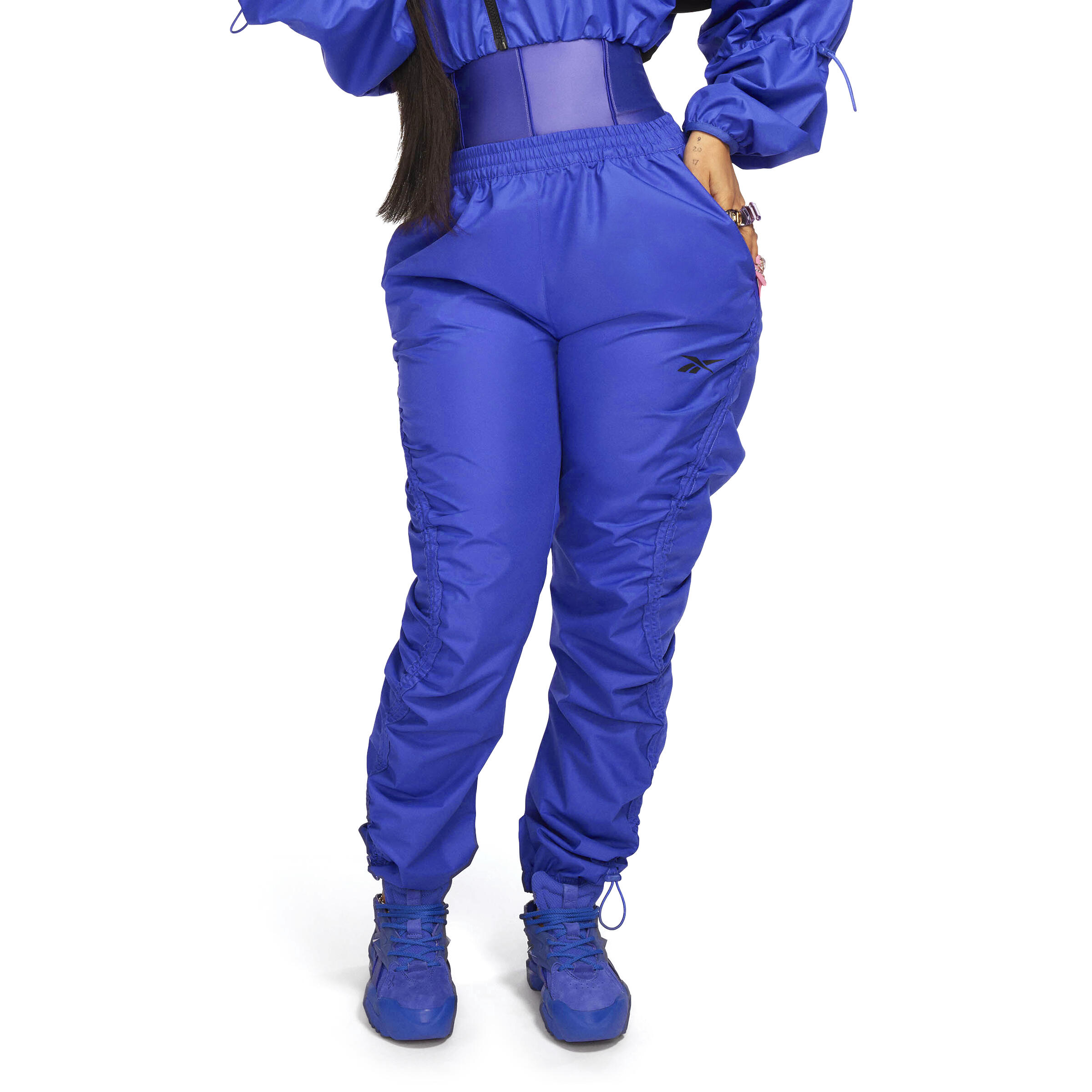 Pantaloni da donna in felpa intrecciata Reebok Cardi B 2/5