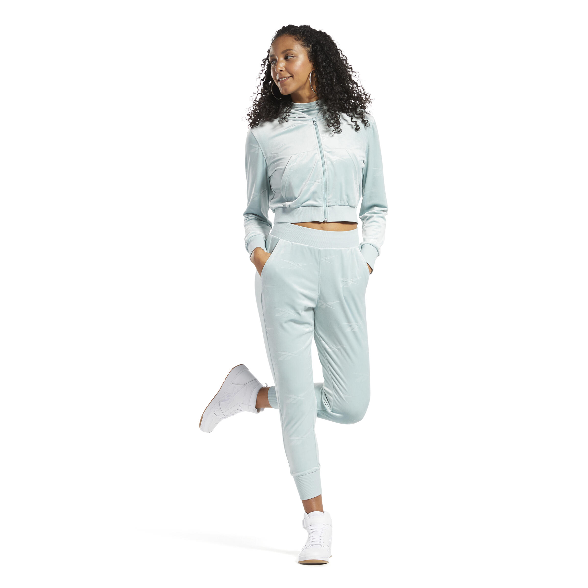 Sweatshirt zippé en velours femme Reebok Classics Energy Q4 5/5
