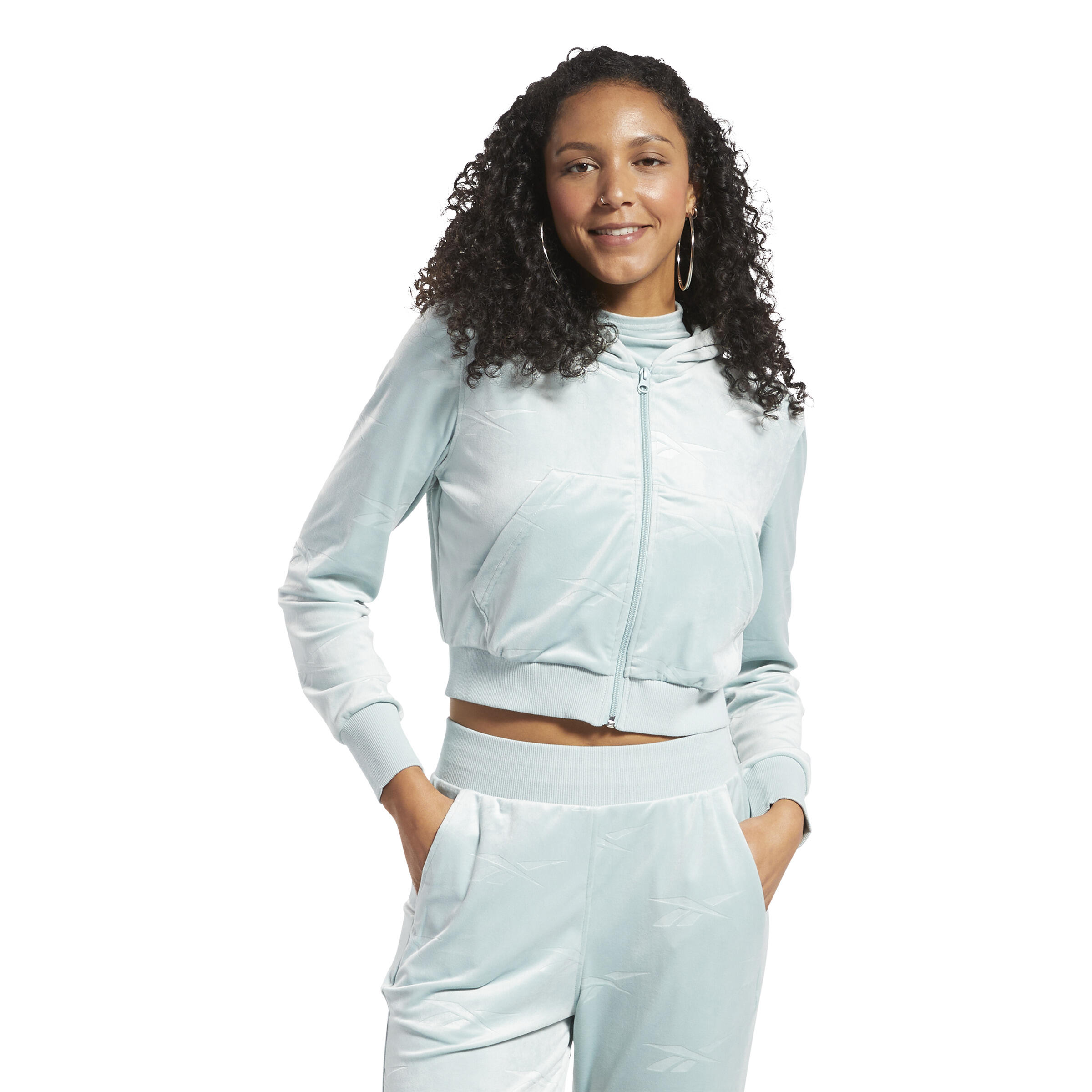 Sweatshirt zippé en velours femme Reebok Classics Energy Q4 3/5