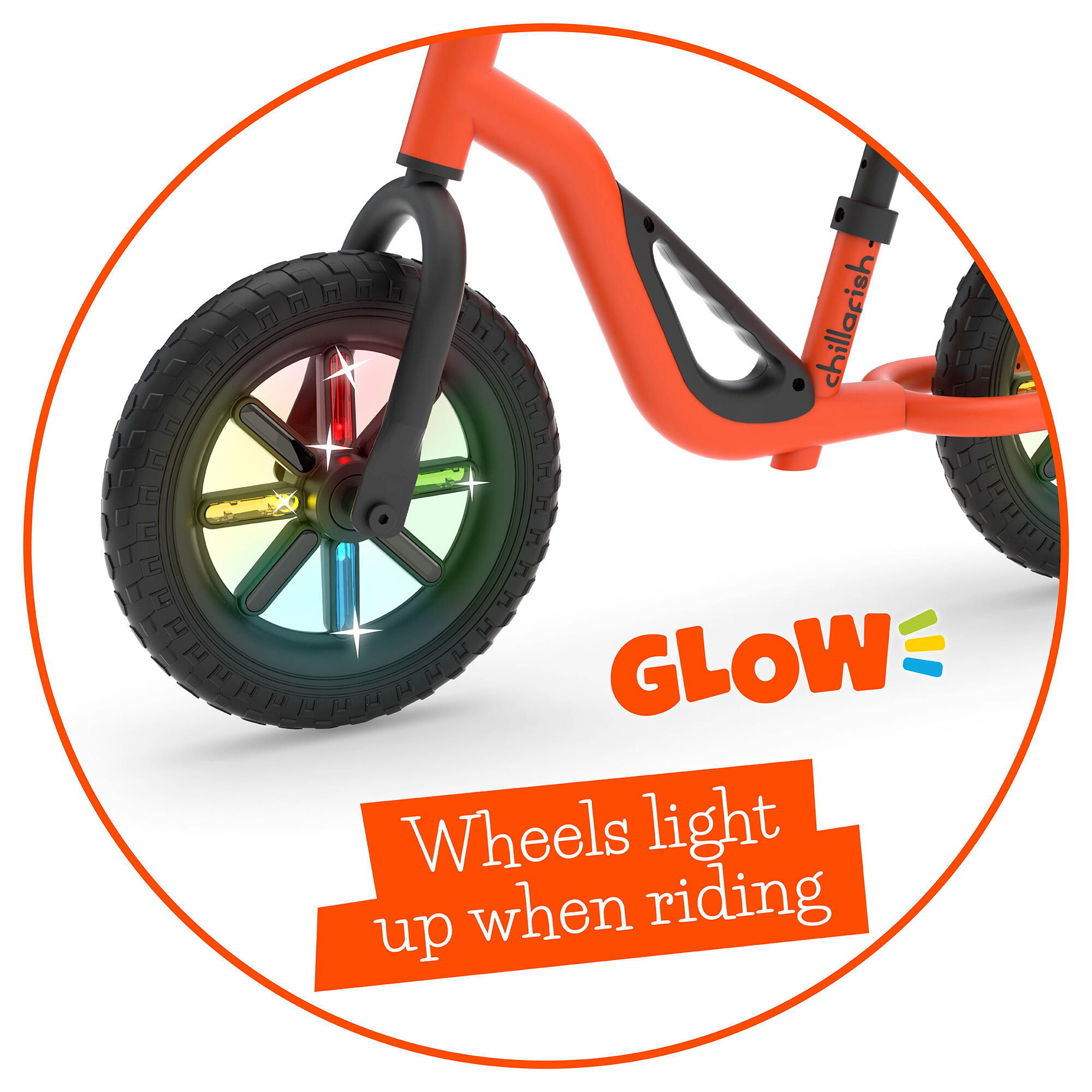 Draisienne Charlie GLOW avec des roues lumineuses LED 5/7