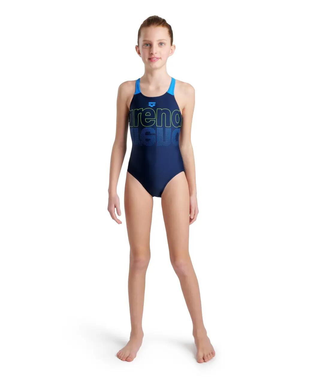 Maillot de bain - Natation - Fille - V Back Graphic - noir-turquoise 4/4