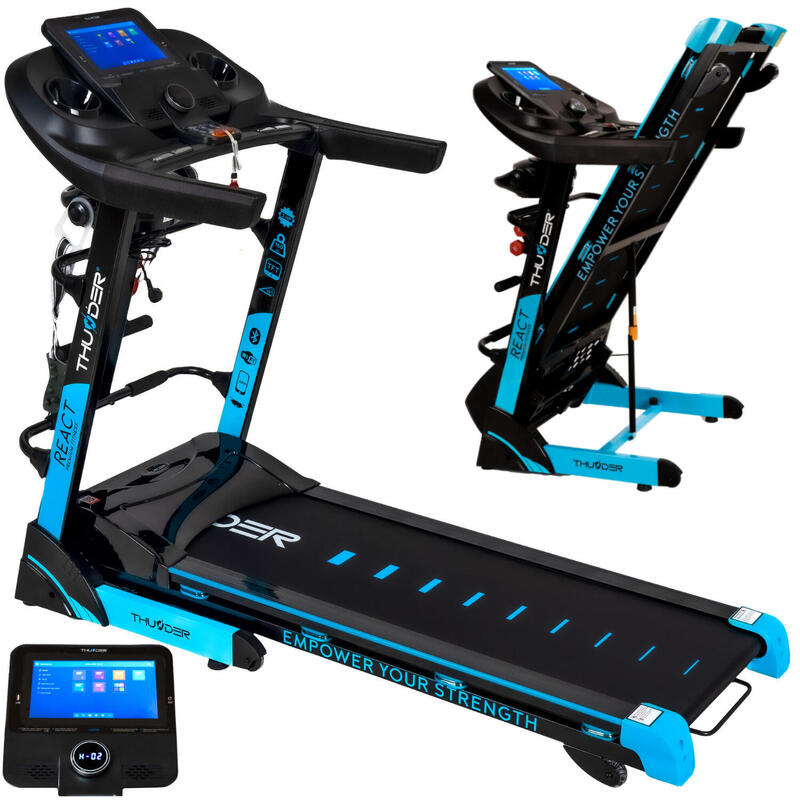 Skládací elektrický bieżnia Thunder React DS TFT Black 18 km/h