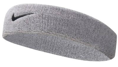 Nike swoosh hoofdband matte zilver-zwart