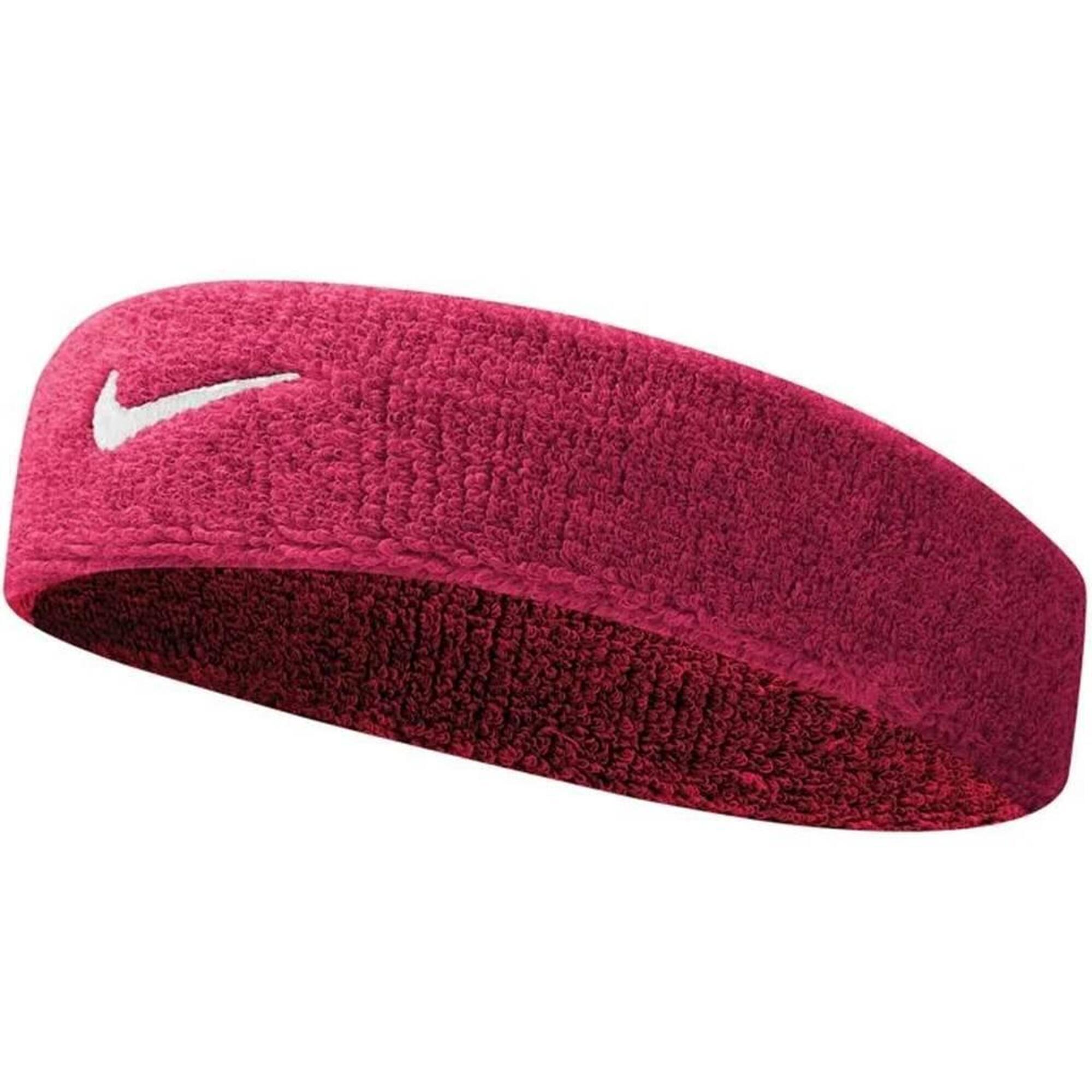 NIKE Nike Swoosh Hoofdband Vivid Pink-Wit