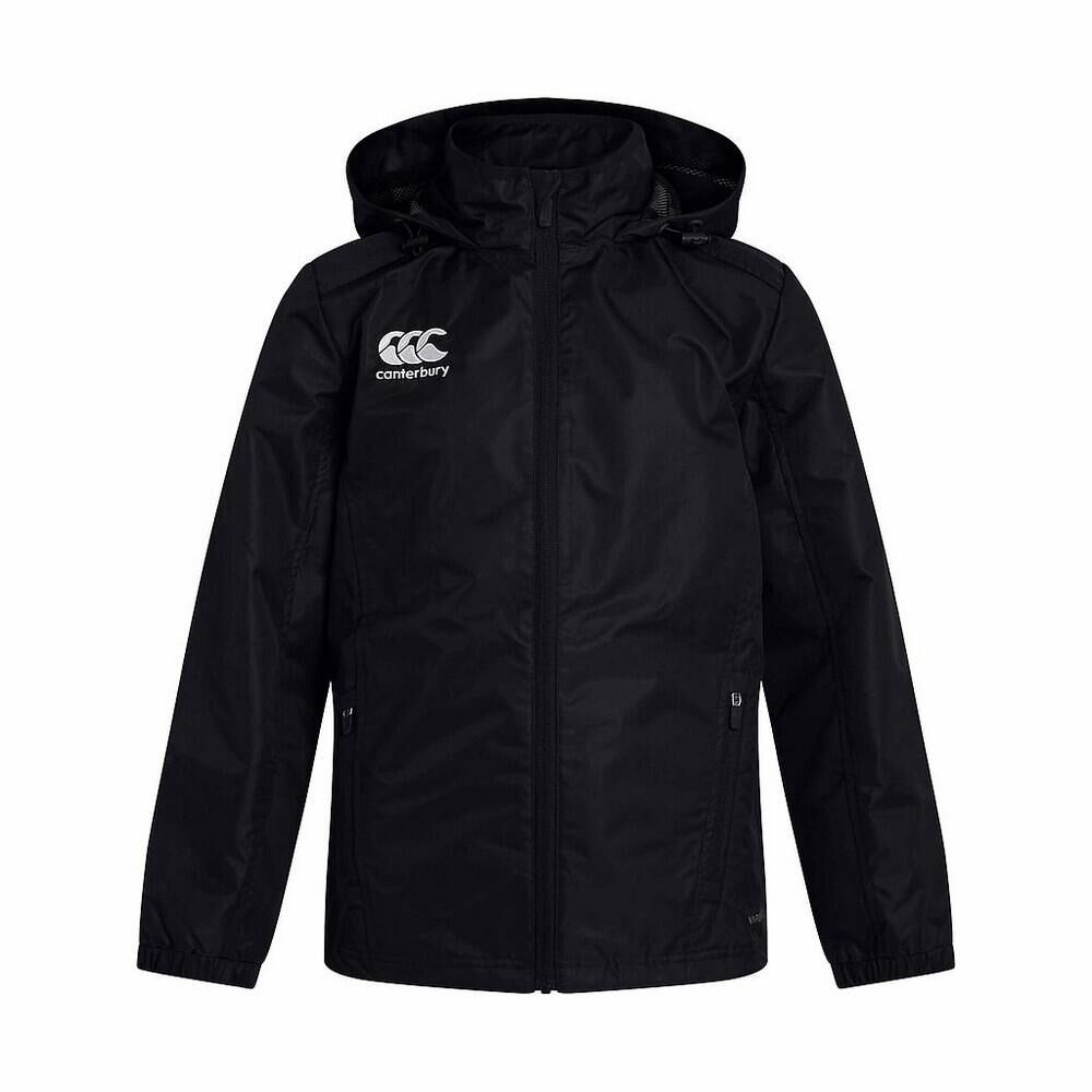 CANTERBURY Childrens/Kids Vaposhield Full Zip Waterproof Jacket (Black)