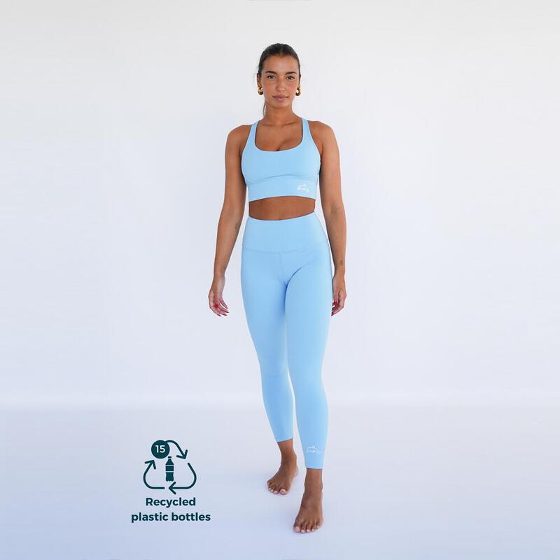 Mallas Largas Mujer Yoga Azul