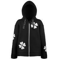 Veste A Capuche Poivre Blanc 1604 Sherpa Black Femme