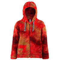 Veste A Capuche Poivre Blanc 1604 Multico Sherpa Red Femme