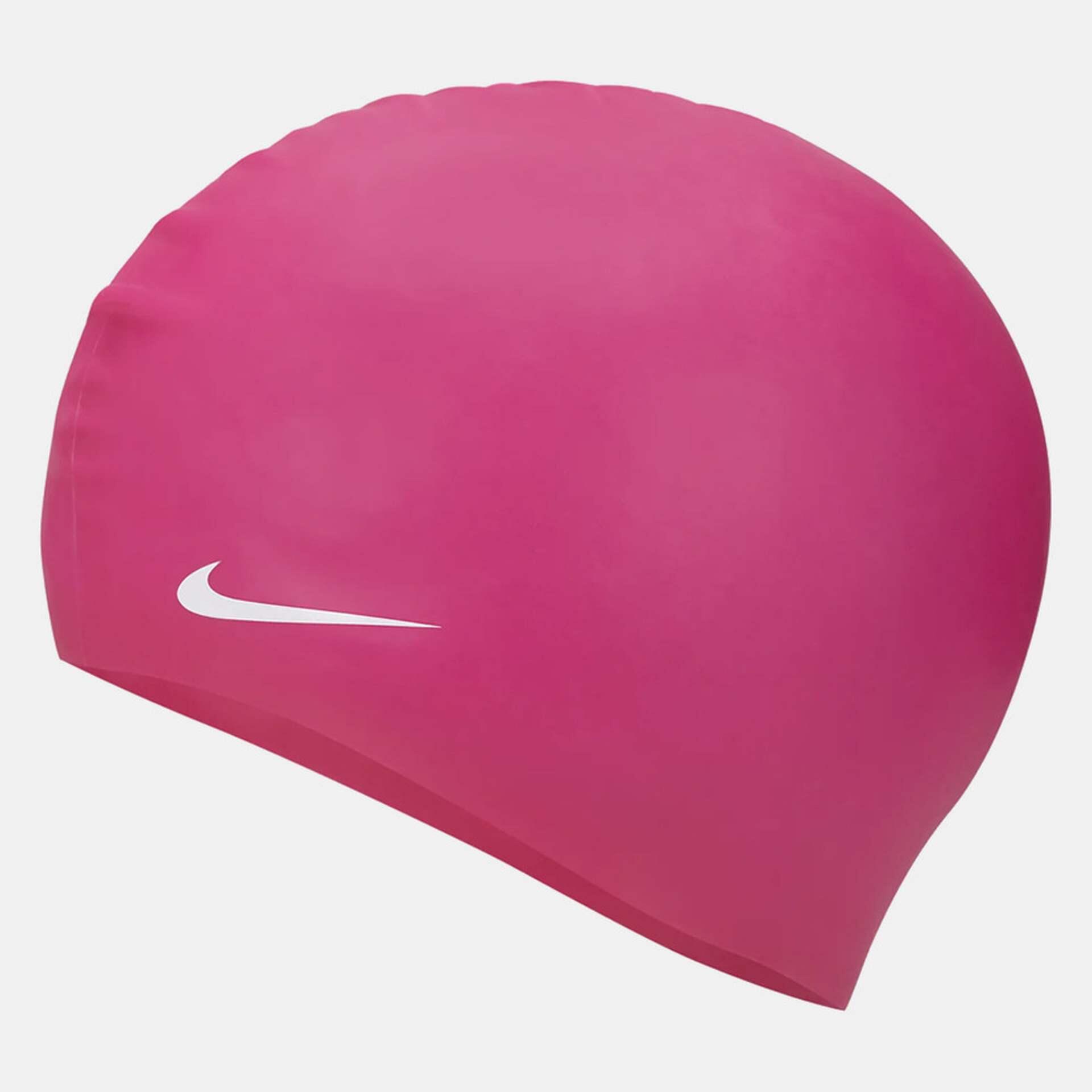 Touca de natação nike solid silicone - pink prime