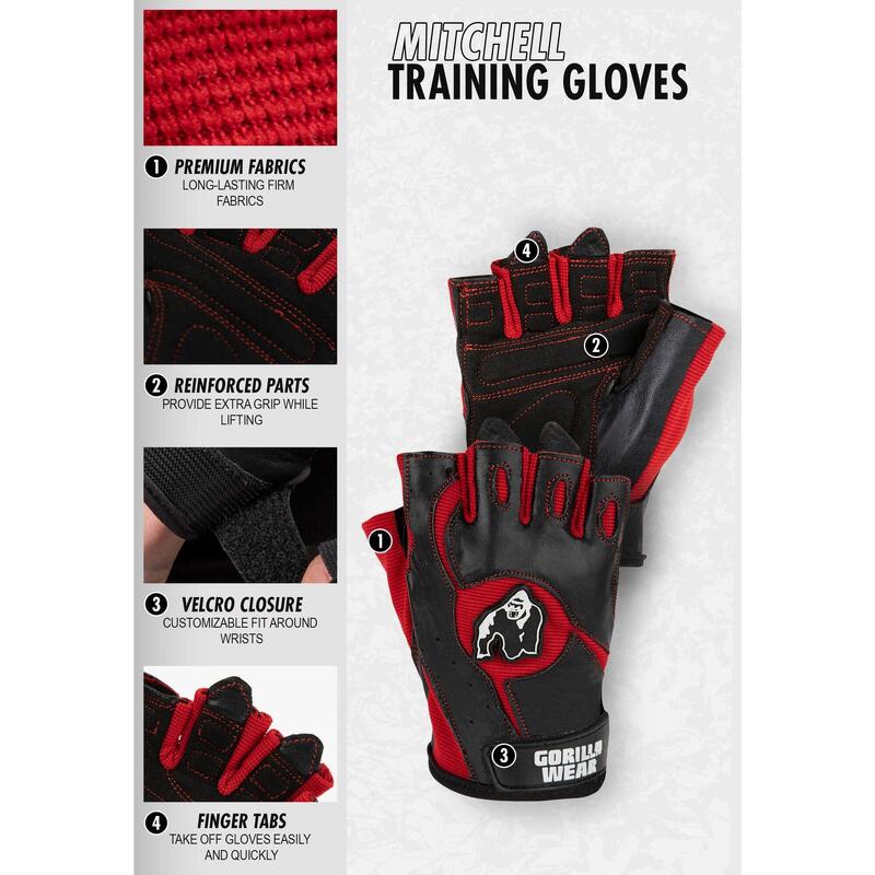 Mitchell Training Gloves - Black/Blue