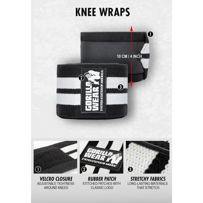 Knee Wraps - Gray/Black - 250CM