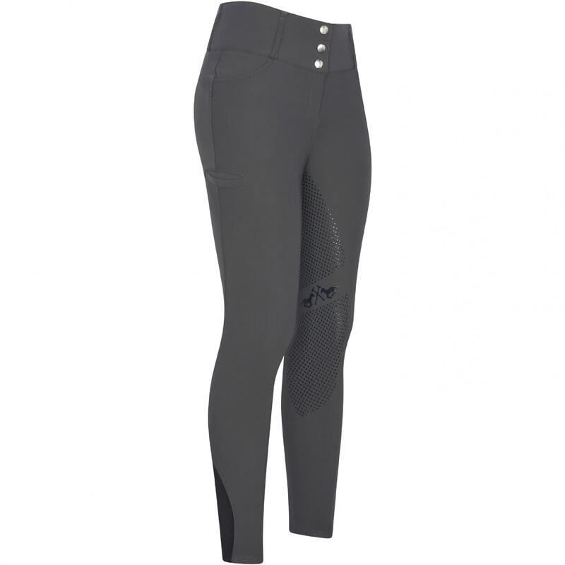 Pantalon d'équitation Kae enfants Basanes grip QHP Noir - Epplejeck